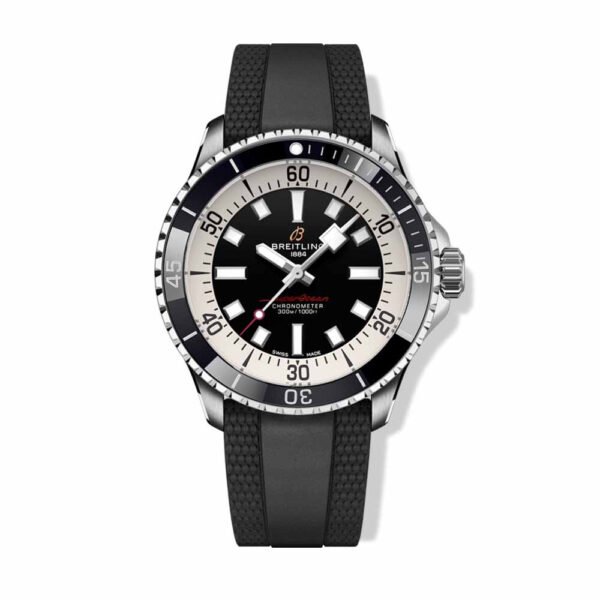 Breitling Superocean Automatic 42 Black on Rubber Strap