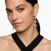 Wisteria® Statement Drop Earrings 18K Yellow Gold with Diamonds, 88.7mm - Image 3