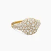 Pavé Pinky Ring 18K Yellow Gold with Diamonds, 10mm - Image 2