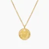 Initial Charm Necklace 18K Yellow Gold with Diamond A - Image 5