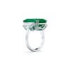 Colombian Emerald Three Stone Ring in Platinum - Size 6 - Image 2