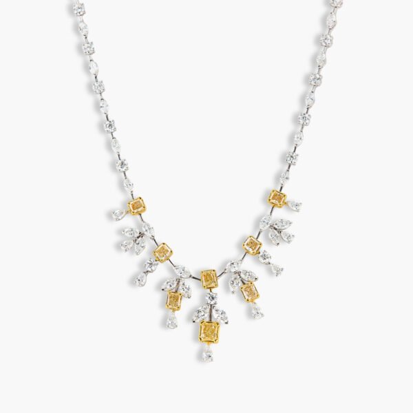 Yellow Diamond Fancy Multi Shape Necklace