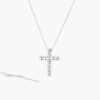 Private Label Big White Gold Asscher Diamond Cross Necklace - 2.84ctw - Image 4