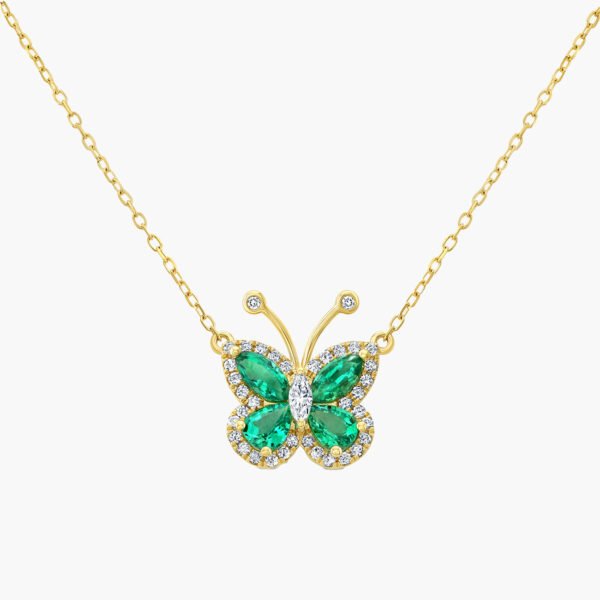 Emerald Butterfly Necklace