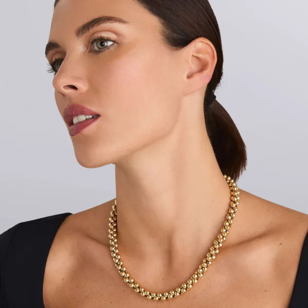 18K Gold Caviar Necklace | 11mm