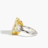 Three-Stone 12 Carat Fancy Yellow GIA Certified Diamond Ring - Image 3