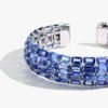 Private Label Blue Sapphire and Diamond Bangle Bracelet - Image 2