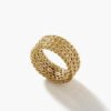 John Hardy Rata Wide Gold Chain Band Ring - Image 3