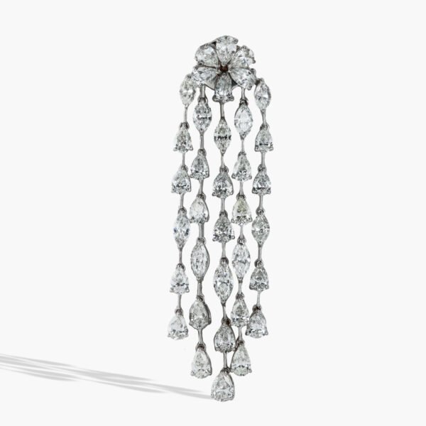 Private Label 19.50 Carat Flower Cascade Drop Earrings