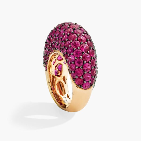 Piranesi Deep Pink Sapphire Gemstone Dome Ring