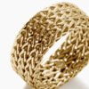 John Hardy Rata Wide Gold Chain Band Ring - Image 2