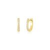 EF Collection Diamond Mini Huggie Earrings - Image 4