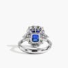 Private Label Round Sapphire Halo Pave Ring - Image 3