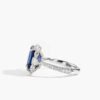 Private Label Round Sapphire Halo Pave Ring - Image 4