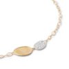 Marco Bicego Lunaria Gold & Diamond Petite Double Leaf Bracelet - Image 3