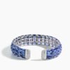 Private Label Blue Sapphire and Diamond Bangle Bracelet - Image 3