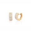 EF Collection Diamond Jumbo Huggie Hoop Earrings - Image 2