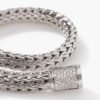 John Hardy Classic Chain 7mm Medium Pave Diamond Bracelet - Image 4